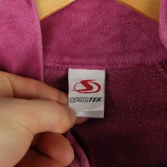 Vintage Velour Track Suit Womens Medium Pink Barbie Sporty Floral 90s Y2K - Picture 7 of 15